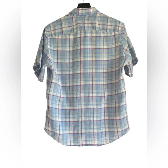 Men’s UNTUCKit 100% Linen Wrinkle Resistant Short Sleeve Button Up, Size Medium - Picture 2 of 6